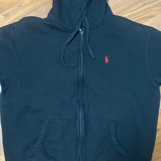 폴로 후드집업 블랙