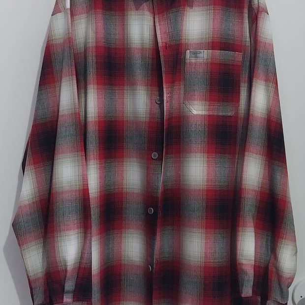 CALTOP 칼탑 체크 셔츠 M 레드