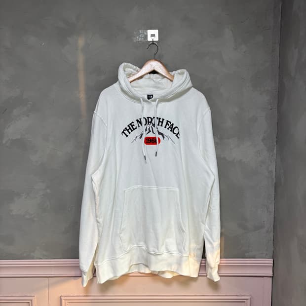 노스페이스 해외판 후드 화이트 새상품