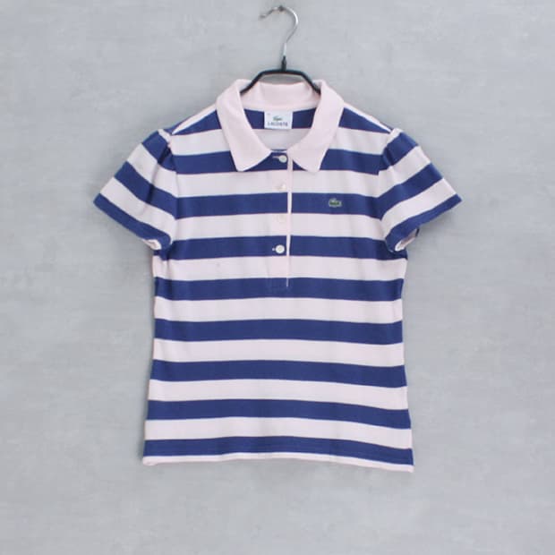 LACOSTE _ border pique polo shirt