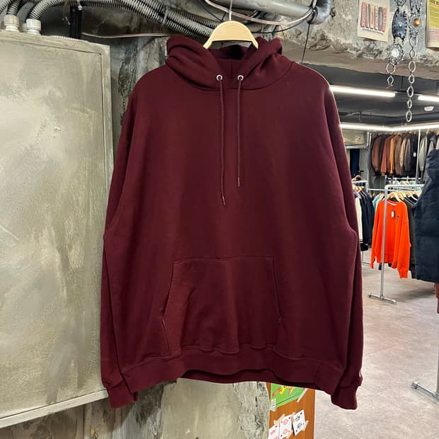 챔피온 기모 후드티 버건디 2XL #csz2396 