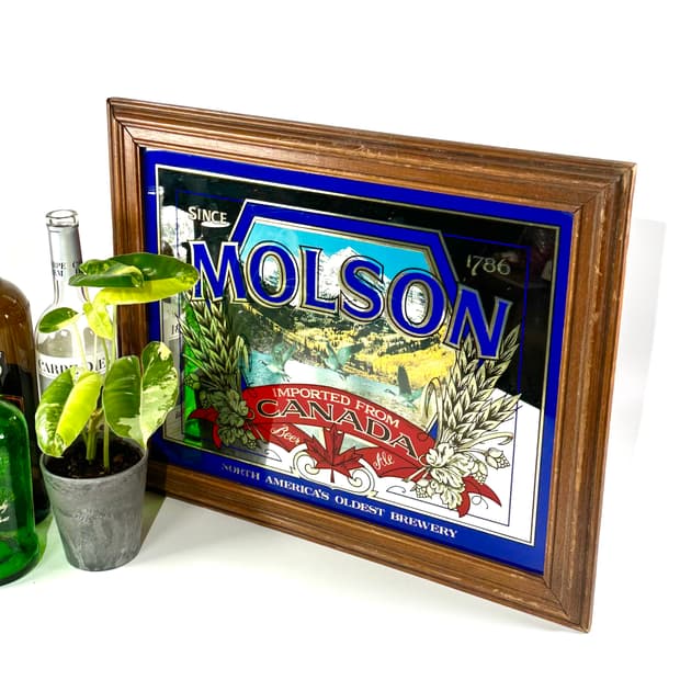 캐나다 빈티지 몰슨 맥주 팝미러 벽거울 액자
