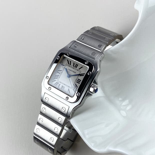 CARTIER Santos Galbee steel watch unisex