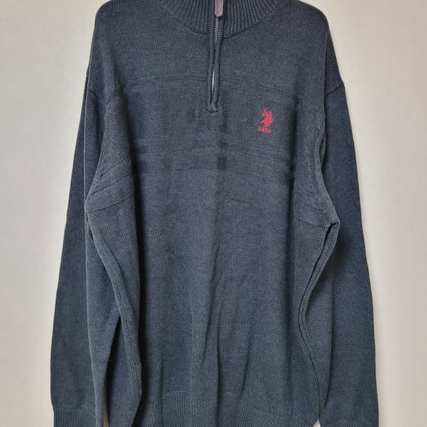 uspa 폴로 하프넥 니트 스웨트셔츠 3XL