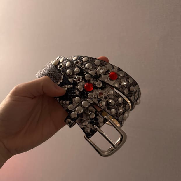 제이디드 런던 jaded london silver mamba belt