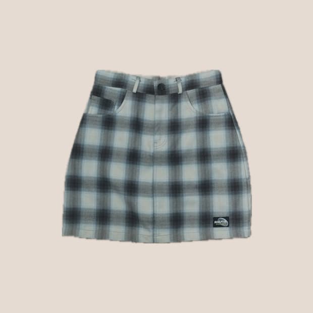 스컬프터 체크스커트