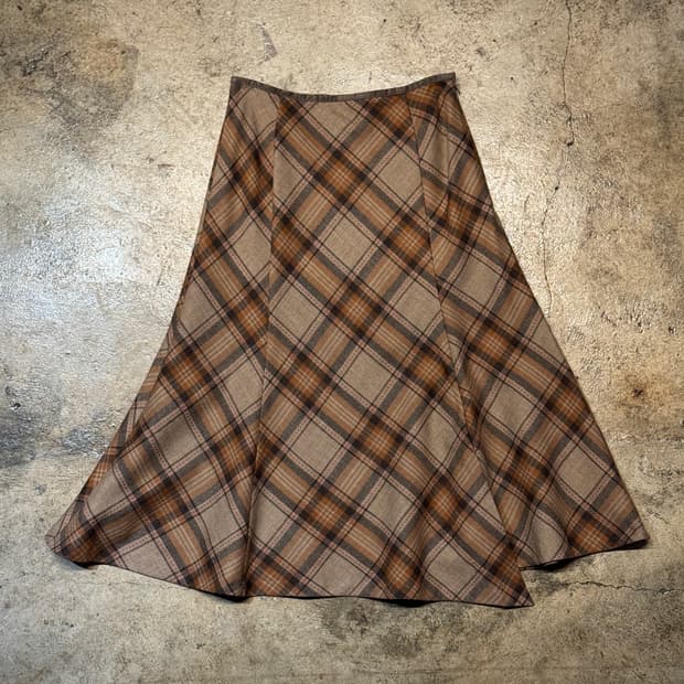 25inch ) JPN Checked Stitch Skirt