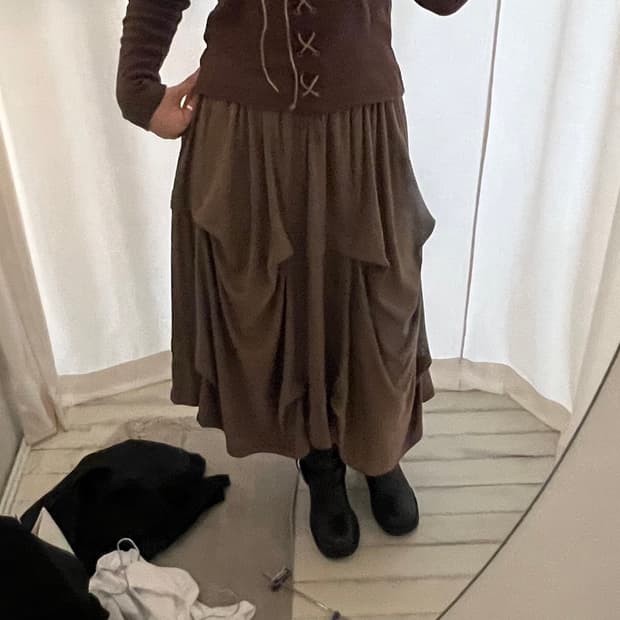 vintage drape long skirt