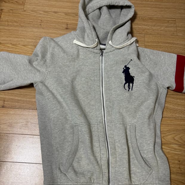 폴로 빅포니 완장 스웻 후드집업 