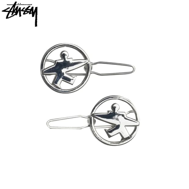 스투시 Stussy 서퍼맨 헤어클립 헤어핀