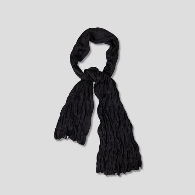 애니타임로릭 NERINE WRINKLE SCARF- BLACK