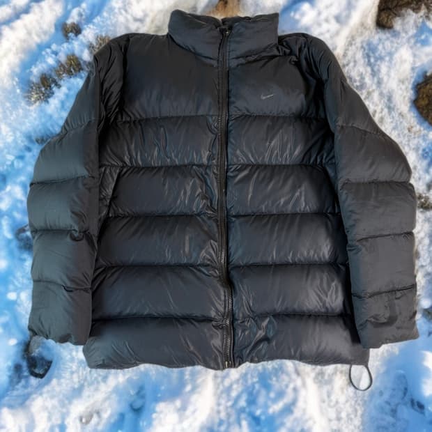 나이키 고프코어 블랙스우시 구스다운 패딩 XXL