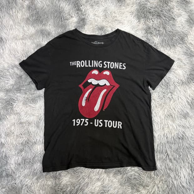 롤링스톤즈 1975 US Tour 티셔츠 faded