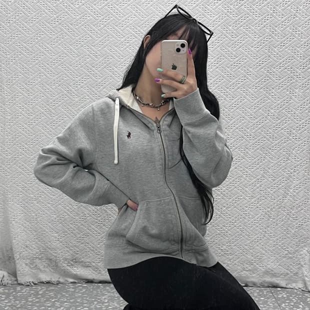 폴로 랄프로렌 윈터베이직 약기모 후드 집업 L C07067