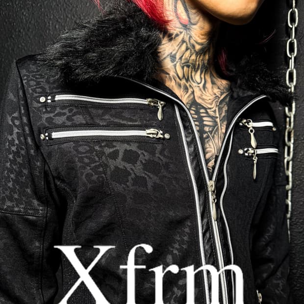 Xfrm – Black Leopard Fur Collar Jacket  