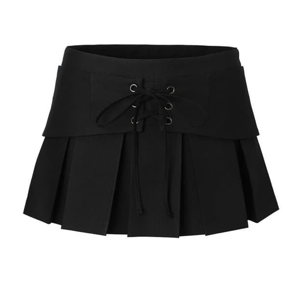 쓰리타임즈 레이어드벨트스커트