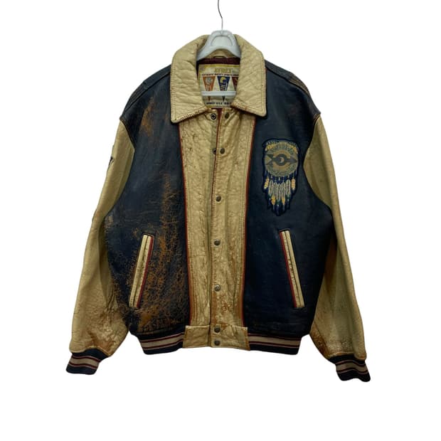 AVIREX Leather Varsity Jacket