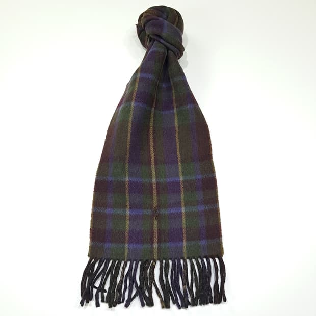 MX502 폴로 90s 이태리판 램스울 양면 타탄체크 머플러 목도리