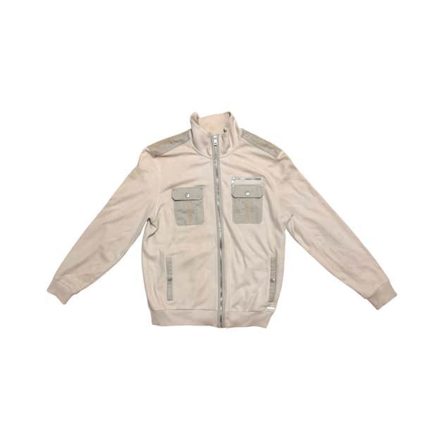 Calvin Klein 밀리터리 테크 무드 니트 집업 자켓