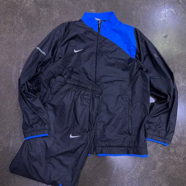 나이키 토탈90 블랙 블루 배색 트레이닝 셋업 세트 L