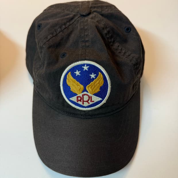 RRL 윙로고 볼캡 블랙