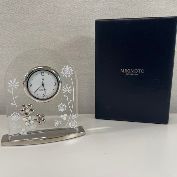 미키모토 펄 진주 아치형 탁상시계 MIKIMOTO 2번