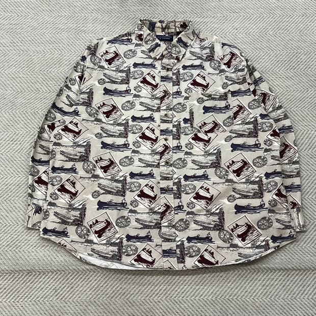 빈티지 패턴셔츠 r3496