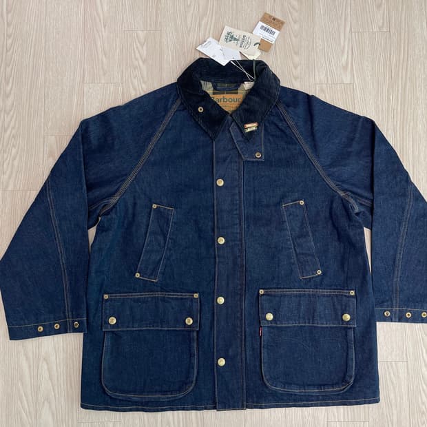 리바이스 x 바버 오버사이즈 비데일 자켓 다크 린스드 데님
