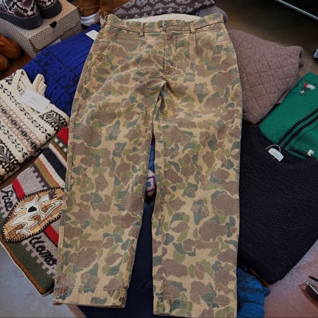 kolor 카모패턴 치노팬츠