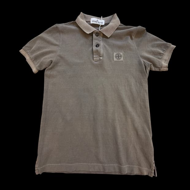 스톤 아일랜드 와펜 로고 주니어 PK 티셔츠