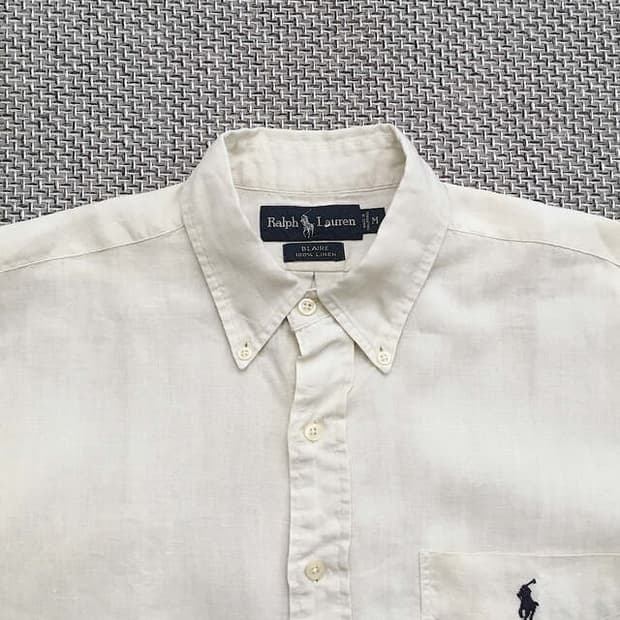 90s Ecru blaire 100% Linen shirts
