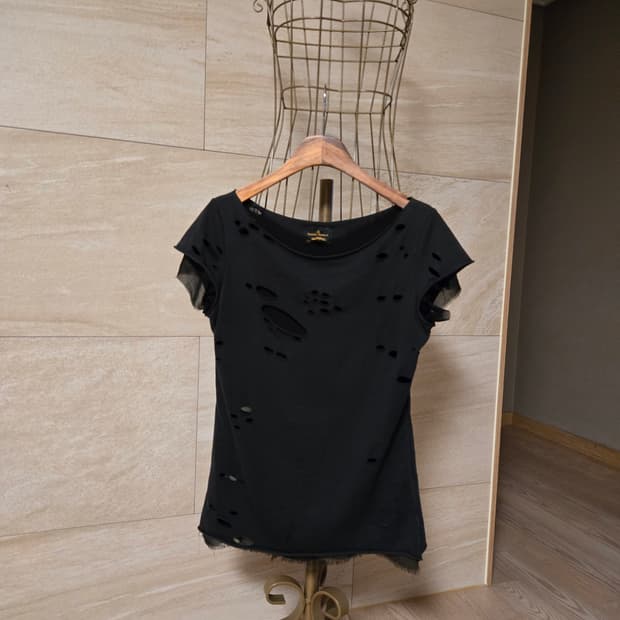 [xs] 비비안웨스트우드 시스루 레이어드 반팔티