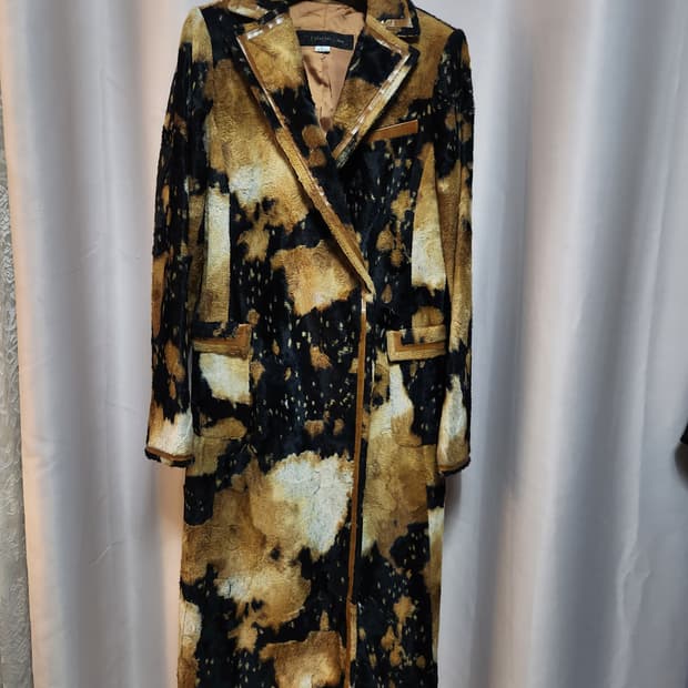 오브제 롱 코트 텍스처 패턴