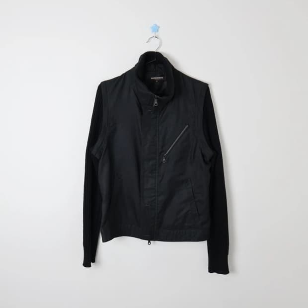 HIDEAWAYS Knit Sleeve Layered Jacket