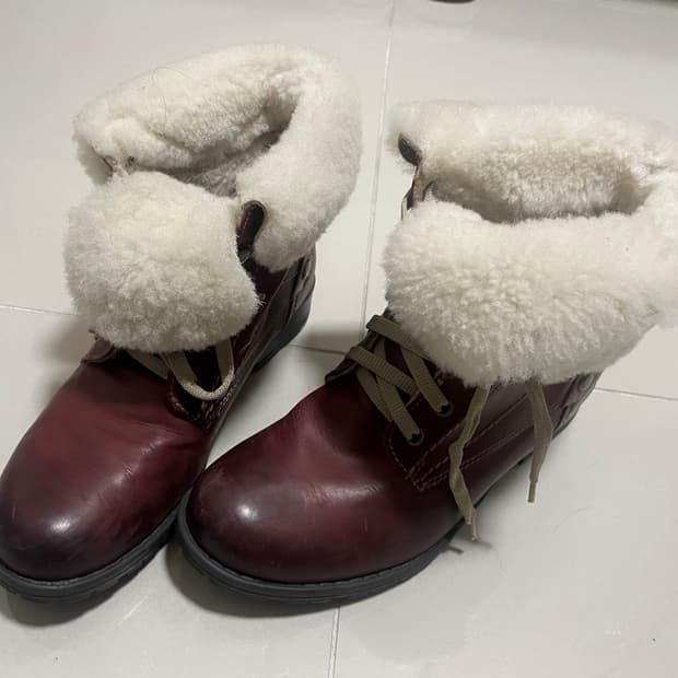 Vintage 호킨스 양털 레이스업 부츠