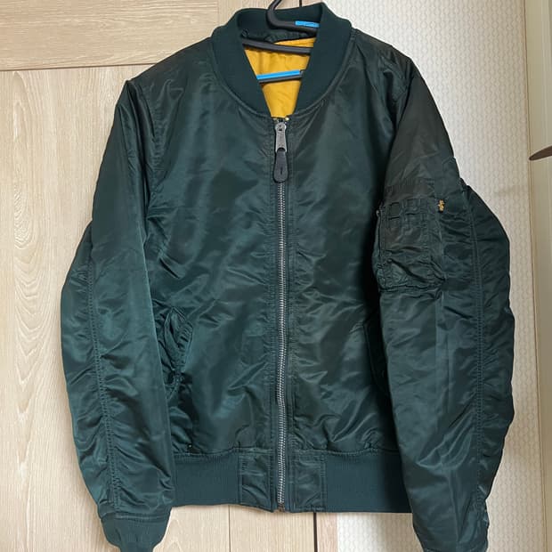 알파인더스트리 그린 올리브 ma-1 자켓 항공점퍼