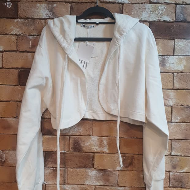 새상품)자라크롭 후드집업