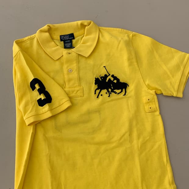 폴로 랄프로렌 보이즈 빅포니 카라티 노랑 XL(20)