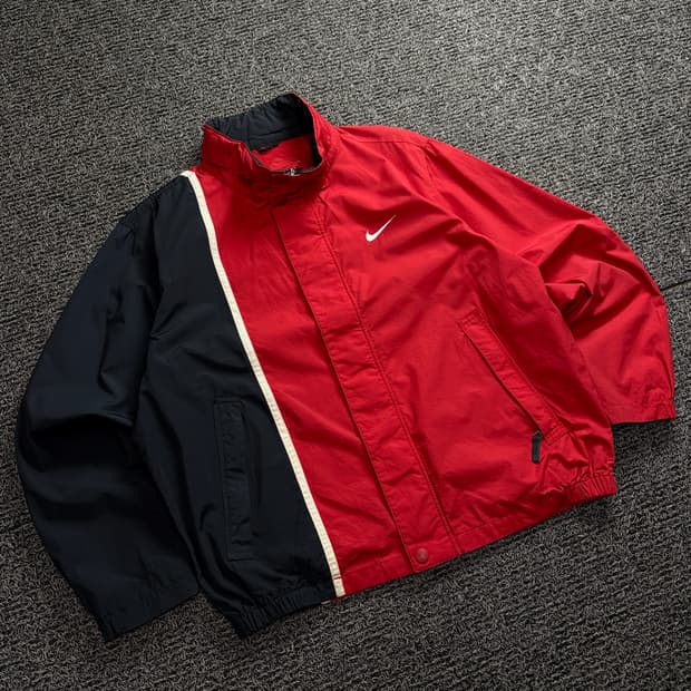 90s 나이키 스우시 올드스쿨 배색 박시핏 바람막이 1667