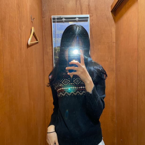 (M) CHAPS 챕스 반집업 니트