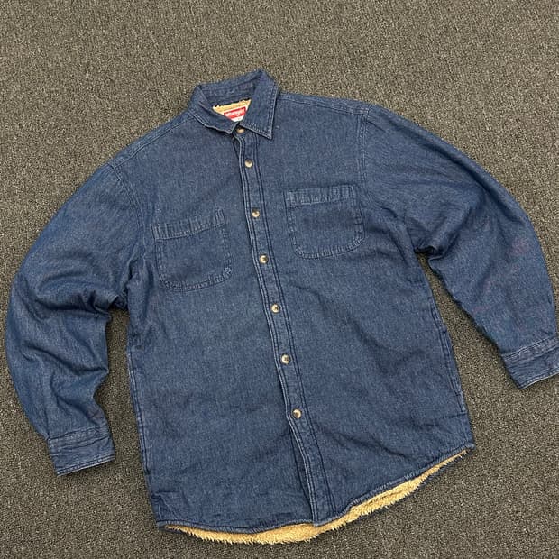 OS)랭글러 빈티지 셰르파 데님 셔츠 자켓