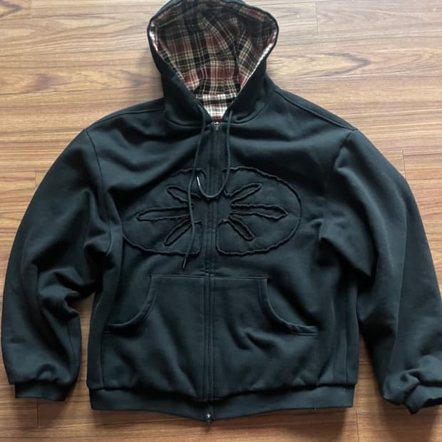 ERTR 리버시블 후드집업 레드 L