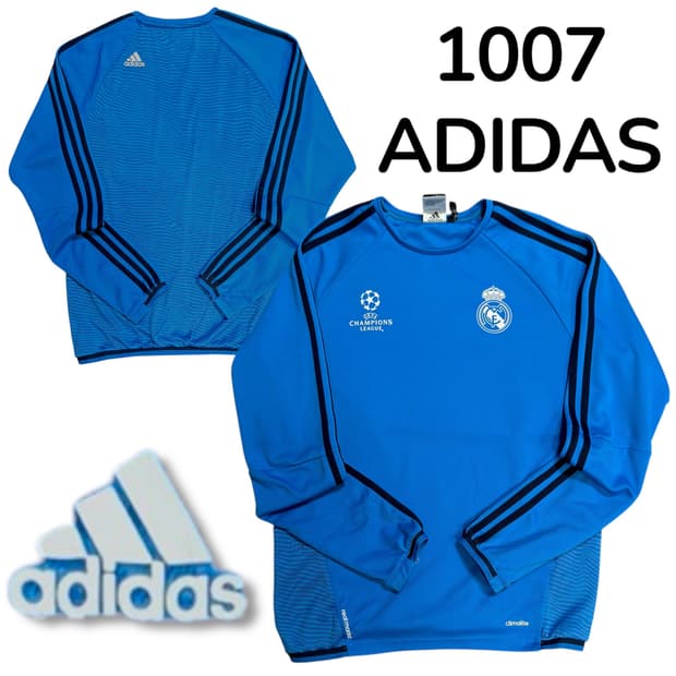아디다스 챔피언스 리그 레알마드리드 축구 롱슬리브 블루 100