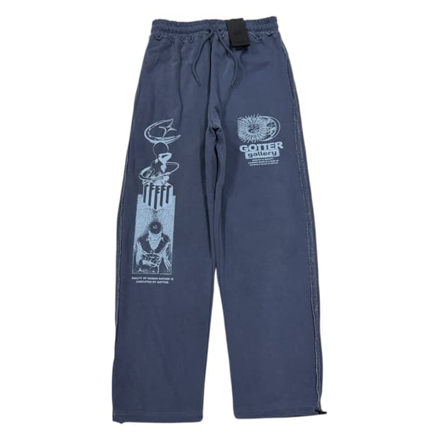 가터갤러리 메토닉 사이클 스웨트 팬츠 바지 인디고 블루 L