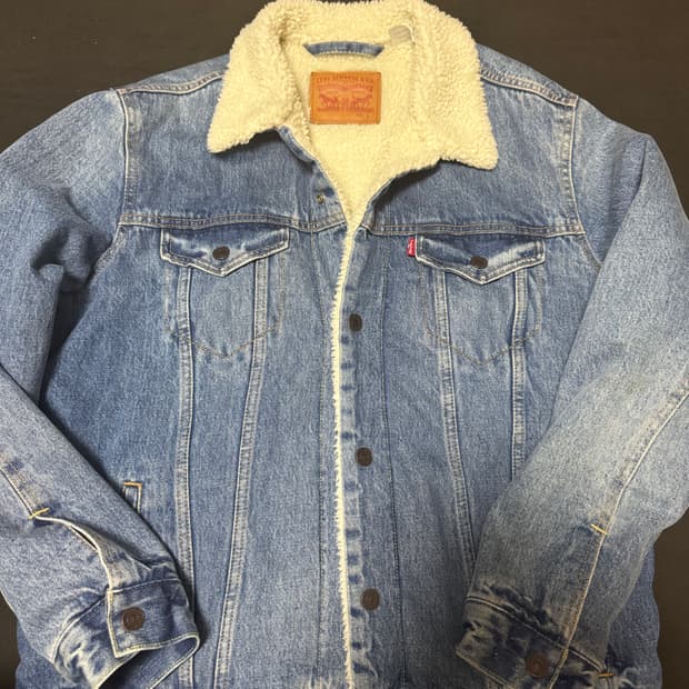 정품중고 리바이스 쉐르파 트러커 양털청자켓 L