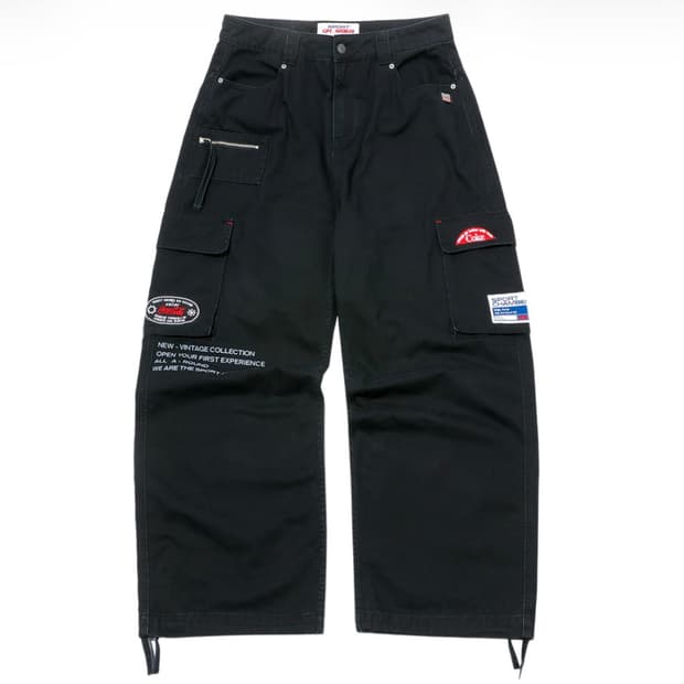 스포츠챔버 x 코카콜라 카고 팬츠 블랙