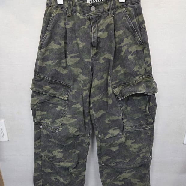 어반드레스 여성 카고 카모 와이드 팬츠 xs