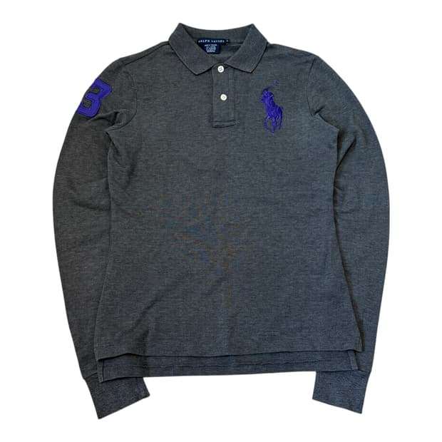 폴로 랄프로렌 퍼플 빅포니 PK 카라 롱슬리브