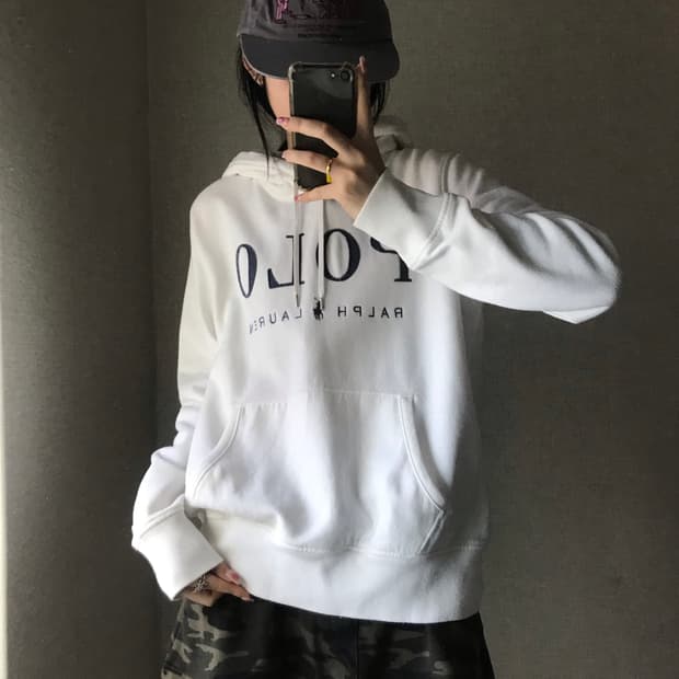 폴로 빅로고 후드티