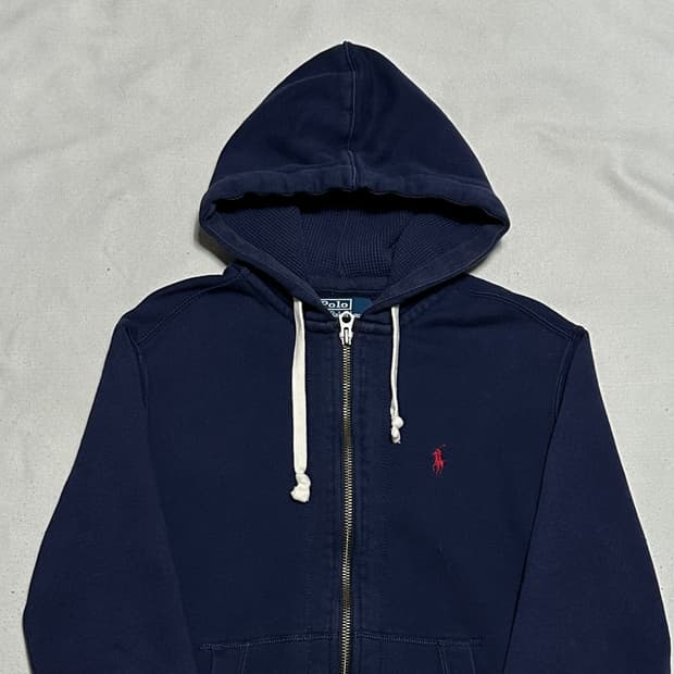 M 폴로랄프로렌 네이비 기모 후드 집업 